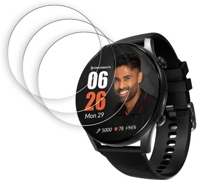 SOMTONE Edge To Edge Tempered Glass for CrossBeats Orbit Apex smartwatch SMARTWATCH SCREEN GUARD(Pack of 3)