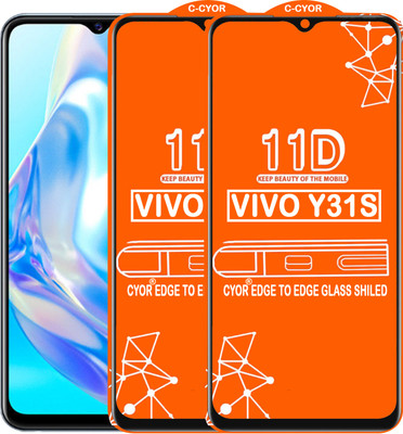 CYOR Edge To Edge Tempered Glass for VIVO Y31S(Pack of 2)