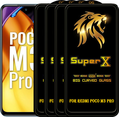 PFOAM Edge To Edge Tempered Glass for POCO M3 PRO(Pack of 4)