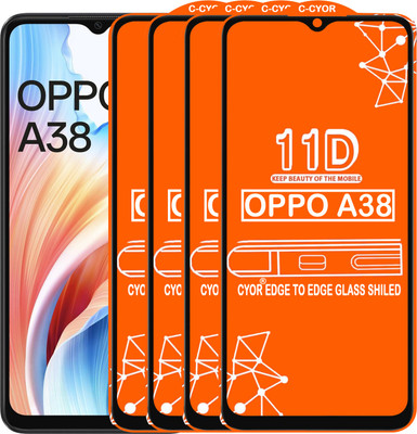 CYOR Edge To Edge Tempered Glass for OPPO A38(Pack of 4)