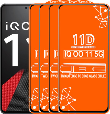 TWIGLO Edge To Edge Tempered Glass for IQOO 11 5G(Pack of 4)