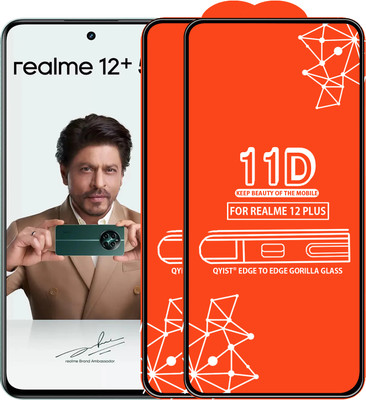Qyist Edge To Edge Tempered Glass for Realme 12 Plus(Pack of 2)