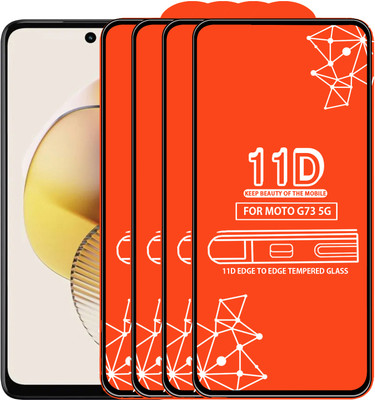 Roxel Edge To Edge Tempered Glass for Moto G73 5G(Pack of 4)