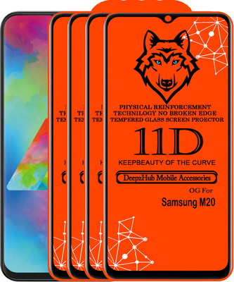 DeepzHub Edge To Edge Tempered Glass for Samsung Galaxy M20(Pack of 4)