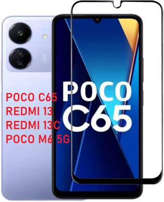RCHJV Edge To Edge Tempered Glass for Poco C65(Pack of 1)