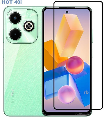 Caseline Edge To Edge Tempered Glass for Infinix Hot 40i(Pack of 1)