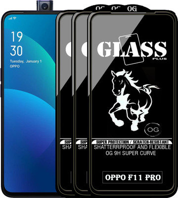 PFOAM Edge To Edge Tempered Glass for OPPO F11 PRO(Pack of 3)