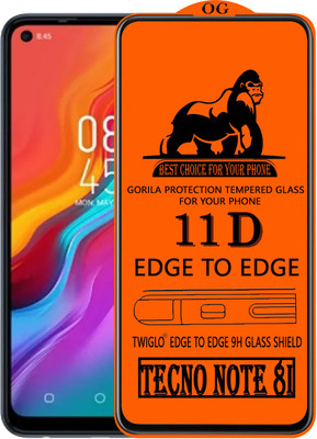 11D Edge To Edge Tempered Glass for TECNO NOTE 8I(Pack of 2)