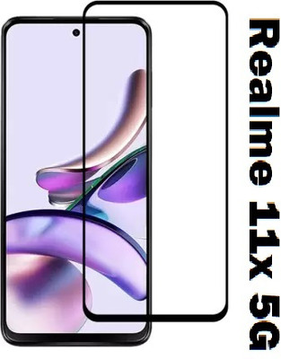 ASVALBUY Edge To Edge Tempered Glass for Realme 11x 5G(Pack of 1)