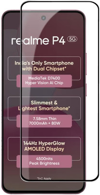 SNMART Edge To Edge Tempered Glass for realme P4 5G(Pack of 1)