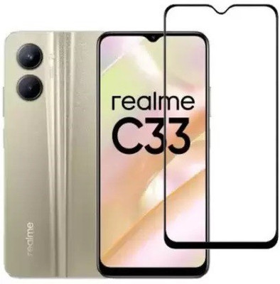ASVALBUY Edge To Edge Tempered Glass for Realme C33(Pack of 1)