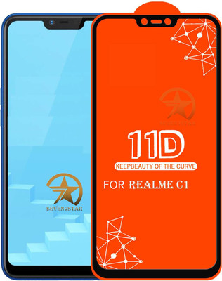 SEVEN7STAR Edge To Edge Tempered Glass for Realme C1(Pack of 1)