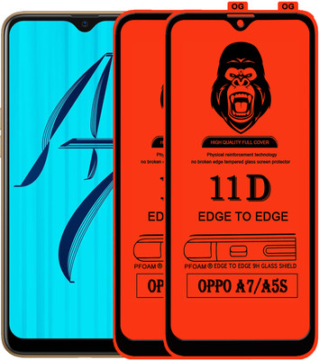 Rofix star Edge To Edge Tempered Glass for OPPO A7(Pack of 2)