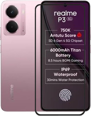 welldesign Edge To Edge Tempered Glass for RealMe P3 5G, realme P3 5G(Pack of 1)