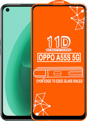 CYOR Edge To Edge Tempered Glass for OPPO A55S 5G(Pack of 1)