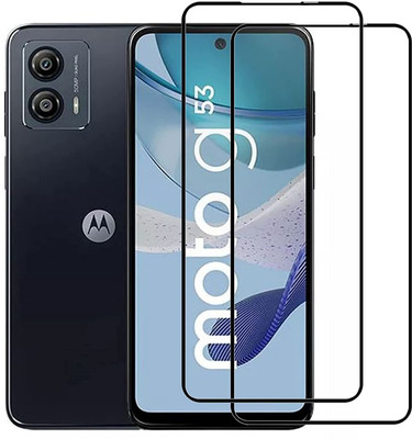 eZell Edge To Edge Tempered Glass for MOTOROLA G53(Pack of 2)