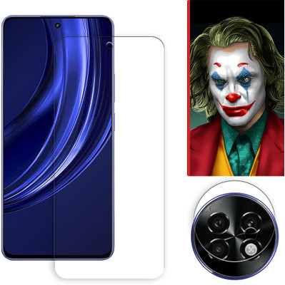 SOMTONE Edge To Edge Tempered Glass for Realme P1 Speed 5G Tempered Glass Screen Protector | Anti-Scratch | Edge to Edge Full Coverage | 9H Hardness ( 1 FRONT SCREEN GUARD + 1 CAMERA LENS PROTECTOR + 1 FREE BACK EMBOSSED SKIN026 )(Pack of 1)