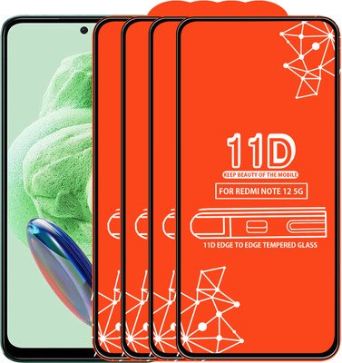 Roxel Edge To Edge Tempered Glass for Redmi Note 12 5G(Pack of 4)