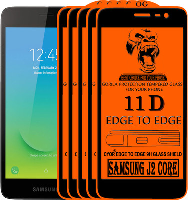 CYOR Edge To Edge Tempered Glass for SAMSUNG J2 CORE(Pack of 5)