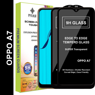 PFOAM Edge To Edge Tempered Glass for OPPO A7(Pack of 2)