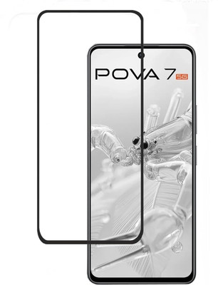 FwellT Edge To Edge Tempered Glass for Tecno Pova 7 5G(Pack of 1)