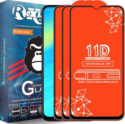 Roxel Edge To Edge Tempered Glass for Realme 2 Pro(Pack of 3)