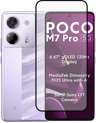 VISHRN Edge To Edge Tempered Glass for POCO C75 5G, Poco C75 5G, Poco C75(Pack of 1)