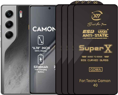 GDMA Edge To Edge Tempered Glass for TECNO CAMON 40(Pack of 4)