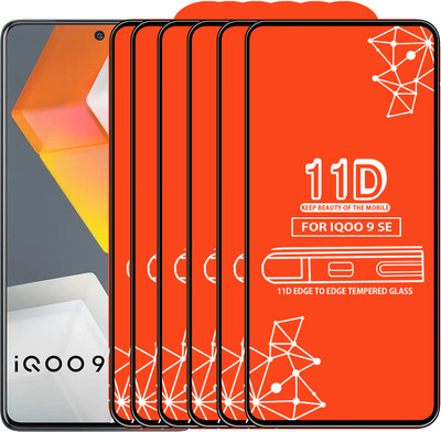 Roxel Edge To Edge Tempered Glass for Iqoo 9 Se(Pack of 6)