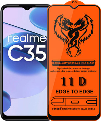 Forego Edge To Edge Tempered Glass for realme C35(Pack of 1)