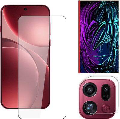 ARBAN Edge To Edge Tempered Glass for Oppo Find X9 Pro 5G Tempered Screen Protector | Anti-Scratch | Edge to Edge Full Coverage | 9H Hardness ( 1 FRONT SCREEN GUARD + 1 CAMERA LENS PROTECTOR + 1 FREE BACK EMBOSSED SKIN002 )(Pack of 1)