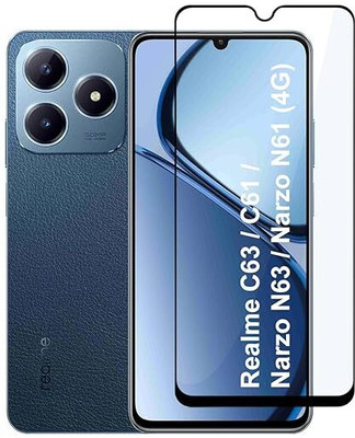 NIXSTAR Edge To Edge Tempered Glass for Realme C63 / C61 / Narzo N63 / Narzo N61(Pack of 1)