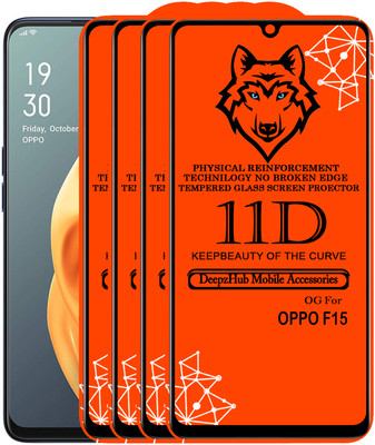 DeepzHub Edge To Edge Tempered Glass for OPPO F15(Pack of 4)
