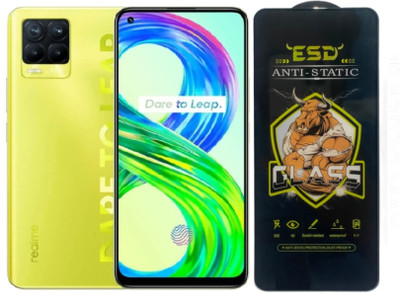 TELESHIELD Edge To Edge Tempered Glass for Realme 8 Pro, ESD Glass, ESD Protector, Edge to Edge, Screen Protector(Pack of 1)