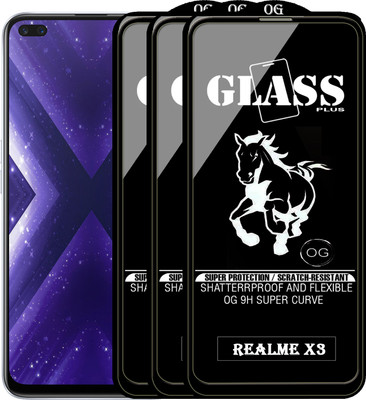 PFOAM Edge To Edge Tempered Glass for REALME X3(Pack of 3)