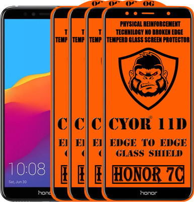 CYOR Edge To Edge Tempered Glass for Honor 7C(Pack of 4)