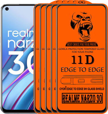 CYOR Edge To Edge Tempered Glass for REALME NARZO 30(Pack of 5)