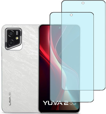 KARTRAY Edge To Edge Tempered Glass for Lava Yuva 2 5G, Matt Glass(Pack of 2)