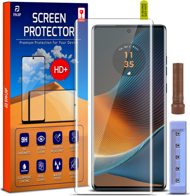 FAVJIP Edge To Edge Tempered Glass for Moto G85 5G, Motorola G85, Motorola G85 5G, G85, G85 5G, 3D Curved UV Liquide Glue Glass with Easy Installation Kit(Pack of 1)