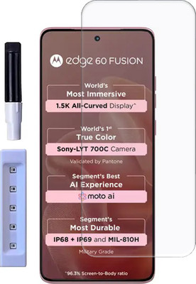 NEXZONE Edge To Edge Tempered Glass for Moto Edge 60 Fusion 5G, Motorola Edge 60 Fusion 5G(Pack of 1)