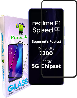 PARANDIV Edge To Edge Tempered Glass for Branded High Quality Realme P1 Speed 5G(Pack of 1)