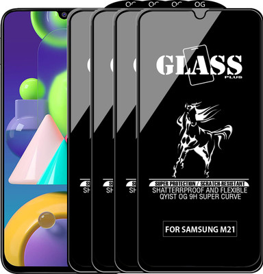 Qyist Edge To Edge Tempered Glass for SAMSUNG GALAXY M21(Pack of 4)