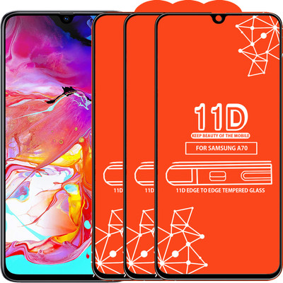 Roxel Edge To Edge Tempered Glass for Samsung Galaxy A70(Pack of 3)