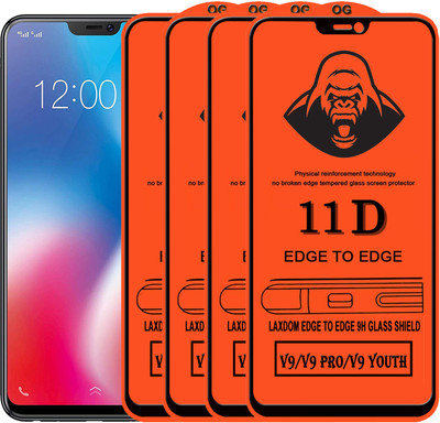 Laxdom Edge To Edge Tempered Glass for VIVO V9 PRO(Pack of 4)