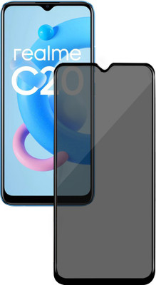 HUPSHY Edge To Edge Tempered Glass for realme C20(Pack of 1)