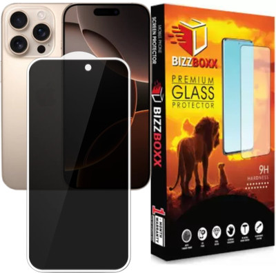 BizzBoxx Edge To Edge Tempered Glass for Apple iPhone 16 Pro, iPhone 16 Pro, iPhone 16pro, 16 pro, Precise Curved Edges, Scratch Guard, Privacy temper glass guard, screen guard, temper glass, Privacy(Pack of 1)