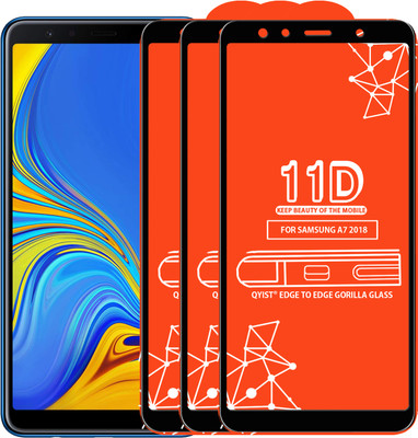 Qyist Edge To Edge Tempered Glass for Samsung Galaxy A7 2018 Edition(Pack of 3)
