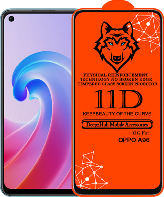 DeepzHub Edge To Edge Tempered Glass for OPPO A96 4G(Pack of 1)