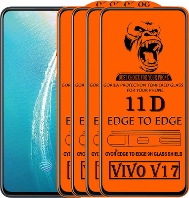 CYOR Edge To Edge Tempered Glass for VIVO V17(Pack of 4)