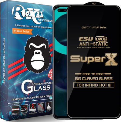 Roxel Edge To Edge Tempered Glass for INFINIX HOT 8I(Pack of 1)
